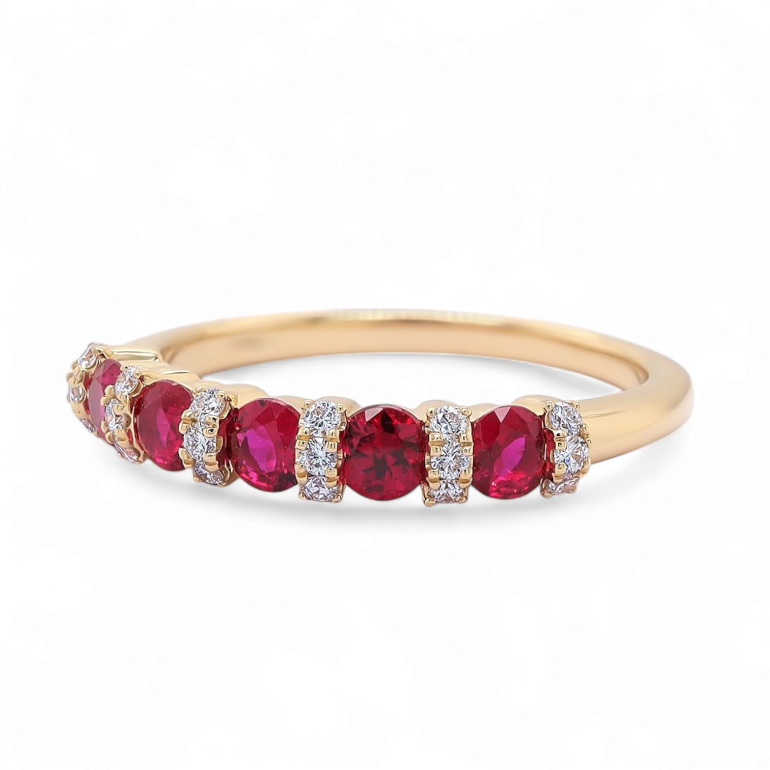 BRILLIANCE BLOOM RUBY AND DIAMOND BAND